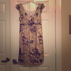 Empire waist rayon/silk dress