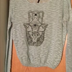 Long sleeve Aztec design hand sweater