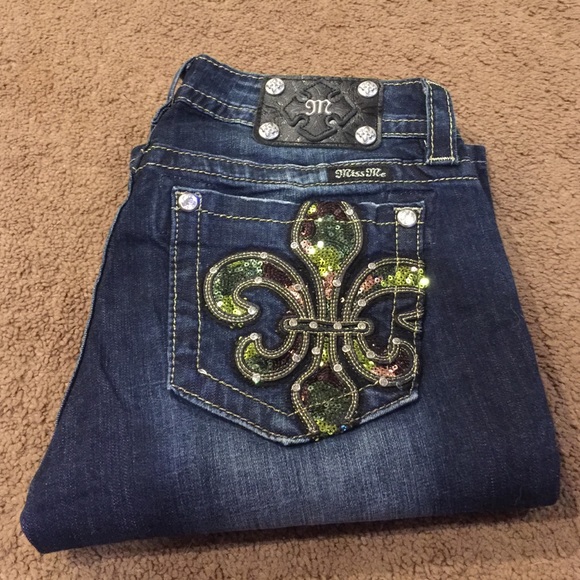 Miss Me Denim - New Miss Me Sequin Bootcut Jeans