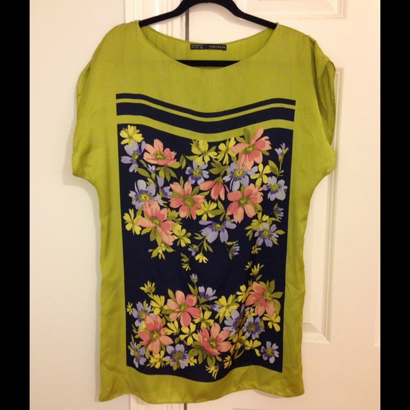 ZARA floral tunic dress