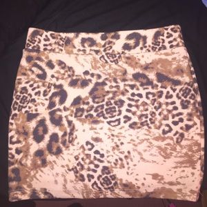 Animal print skirt