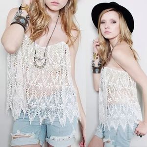 Stone Cold Fox Hendrix Crochet Lace Tube Top
