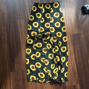 Sunflower chiffon skirt sheer