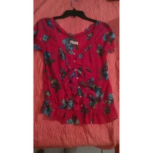Hollister floral blouse