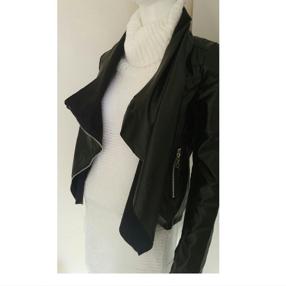 SOLD - Black Moto Jacket - Picture 2 of 4