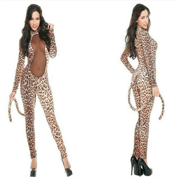 Halloween costume leopard/catsuit