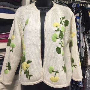 Vintage Lilly of California Sweater Cardigan BN507