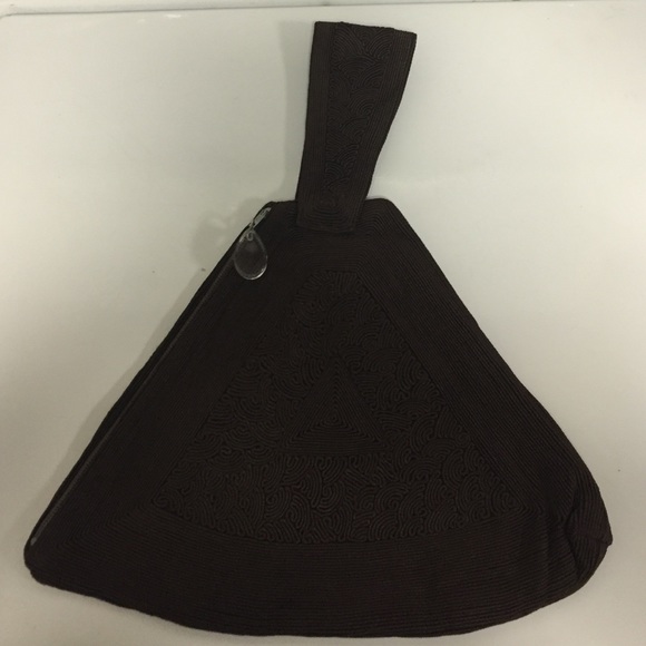 Luxor Vintage Genuine Corde Triangle Purse Clutch BN523