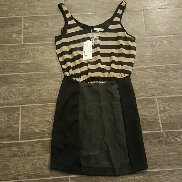 GB Striped Mini Party Dress
