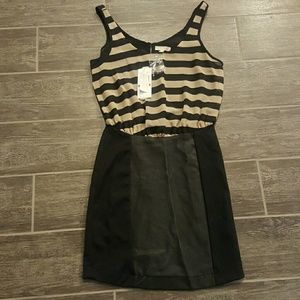 GB Striped Mini Party Dress