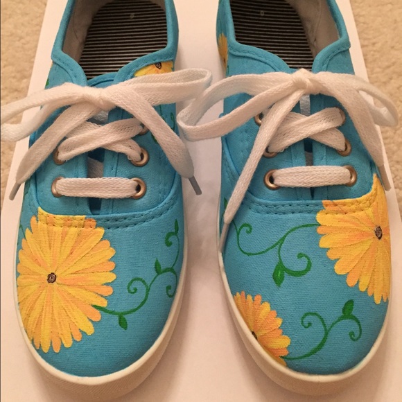 Hand Painted Sunflower Shoes