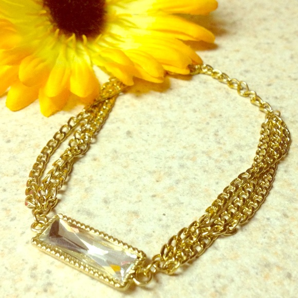 Square Center Stone Bracelet