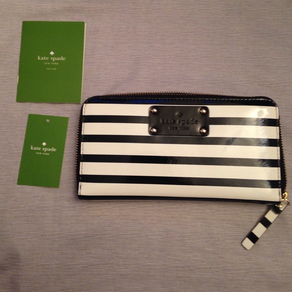 Kate Spade Neda Pasadena Black Icestriped Wallet