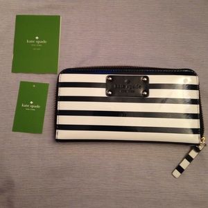 Kate Spade Neda Pasadena Black Icestriped Wallet