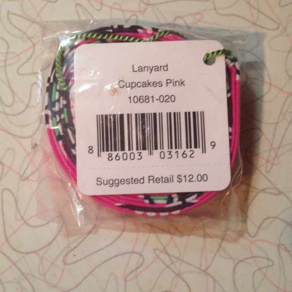 Vera Bradley Lanyard - Cupcake Pink