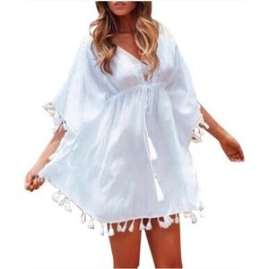 White Bohemian Sexy Dress & Bikini Cover Up OSFA