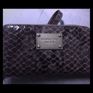 Michael Kors ElectroPython Leather Wallet/Wristlet