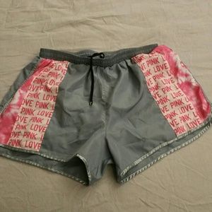 Victoria Secret pink running shorts.
