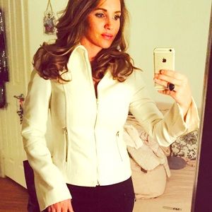 White Sisley made in Italy motor jacket