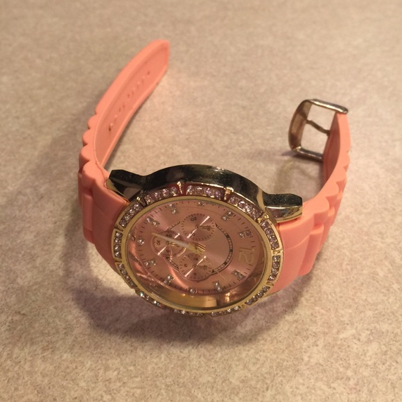 cute gold and pink watch
