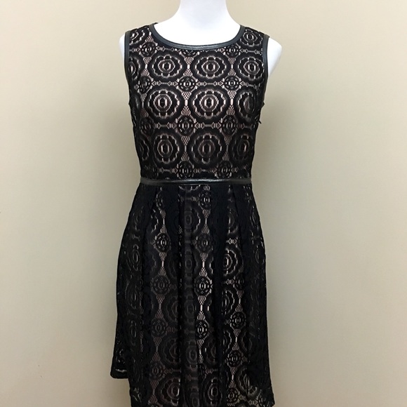 enfocus studio black lace dress En Focus Studio Black Beige Lace Dress 4