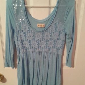 Hollister blue shirt