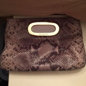 Michael Kors Berkley Python Clutch