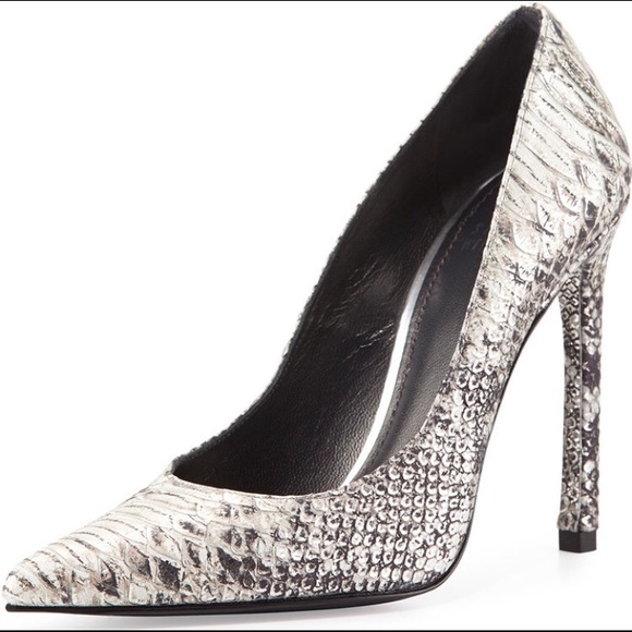Stuart Weitzman "Queen" Python pumps