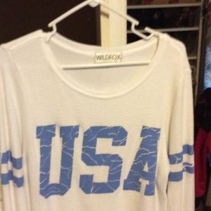 Wildfox USA baggy beach jumper