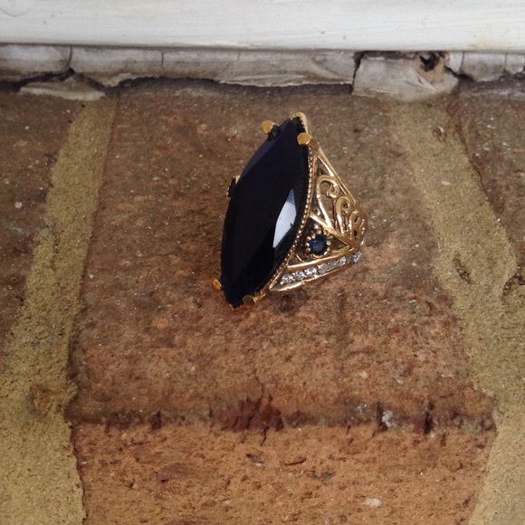 AWESOME SAPPHIRE TOPAZ RING - Picture 3 of 4