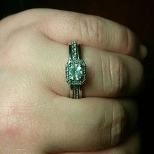 FINAL PRICE DROP Sterling silver wedding ring set