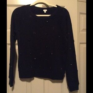 J Crew Sequin Sweatshirt