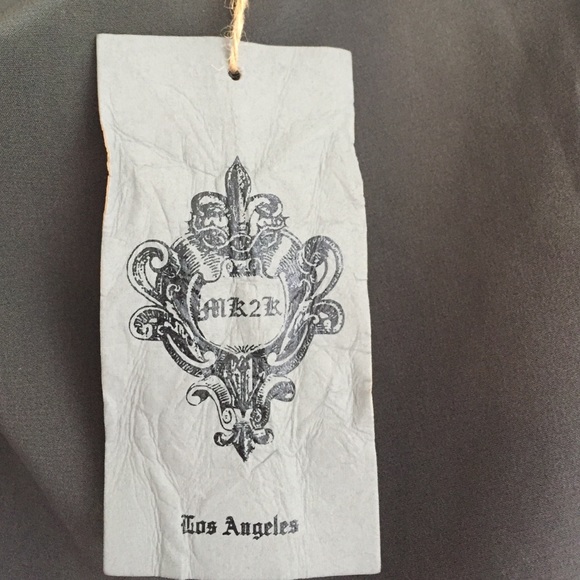 Brand New Gray silk sequence top - Picture 2 of 4