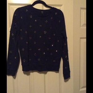 J Crew Sequin Sweatshirt