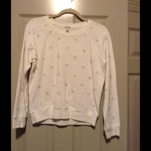 J Crew Sequin Sweatshirt