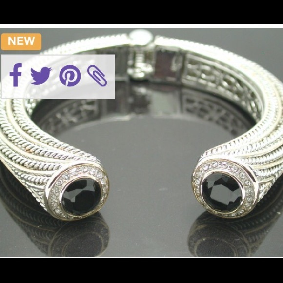 18k white and yellow gold statement bracelet