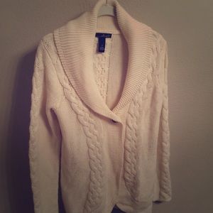 Cream cable knit sweater