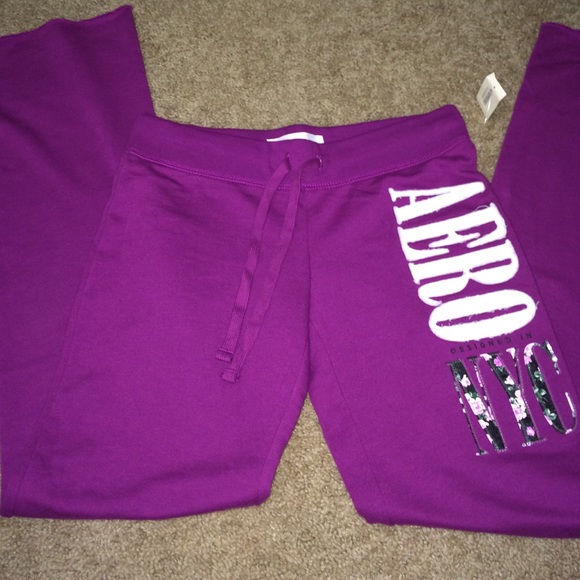 Purple Aeropostale sweatpants