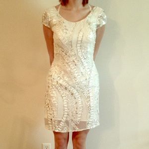 LAST CHANCE🚨 SCALA White Beaded Mini Dress