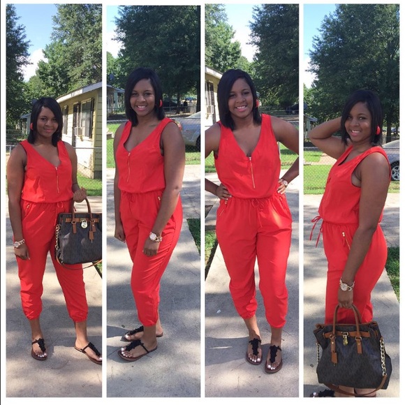 Orange romper