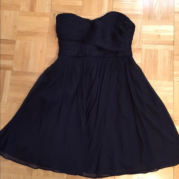 Jcrew navy silk dress