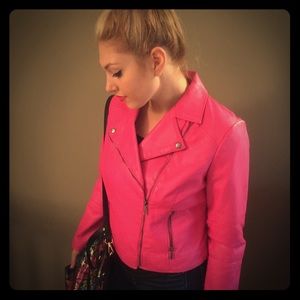 Pink Leather Jacket
