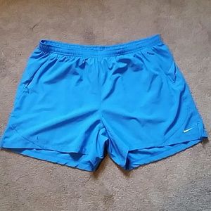 Blue Nike shorts
