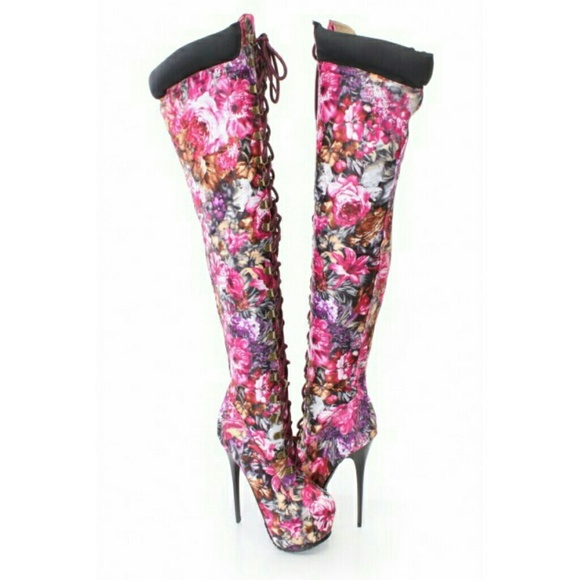 Shoes - Sexy Lace Up Thigh High Boots