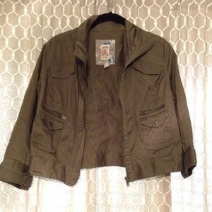 Decree Cropped Utility/Military Jacket