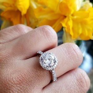 Stylesome1 Halo Circle Crystal Ring