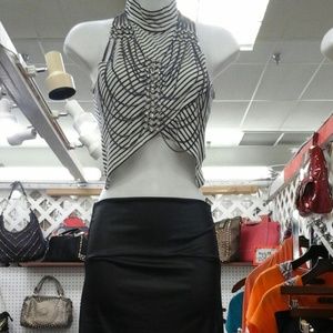 SAlE!! 2 piece top & faux leather skirt