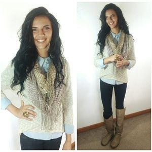 Beige Boho sweater