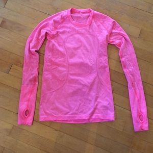 Lululemon run swiftly shirt- pink