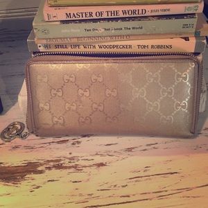 Gold Gucci wallet